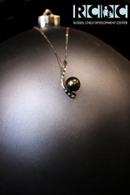 Black Tahitian Pearl & Diamonds Necklace 187//280